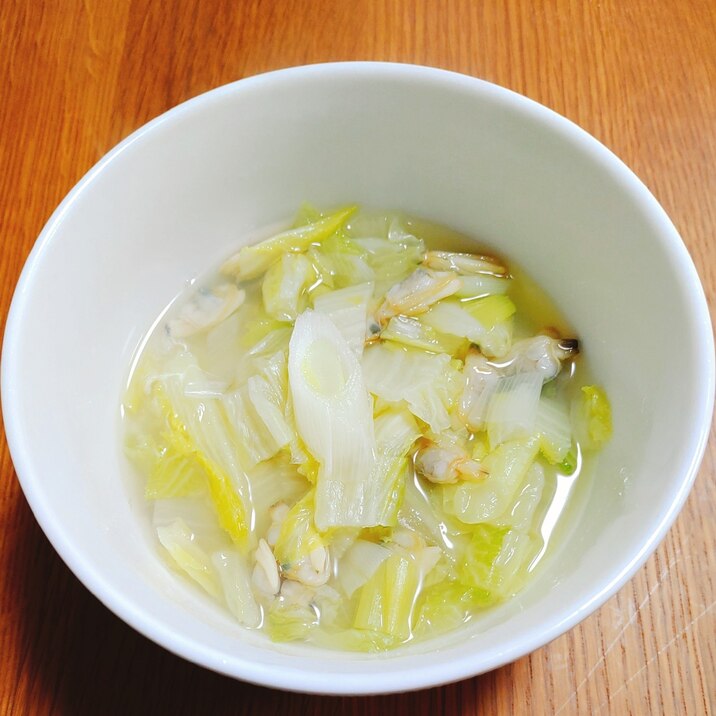 長ねぎと白菜の中華スープ